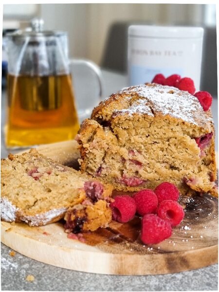 Raspberry loaf cake