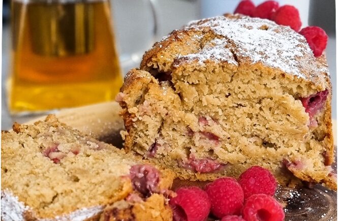 Raspberry loaf cake