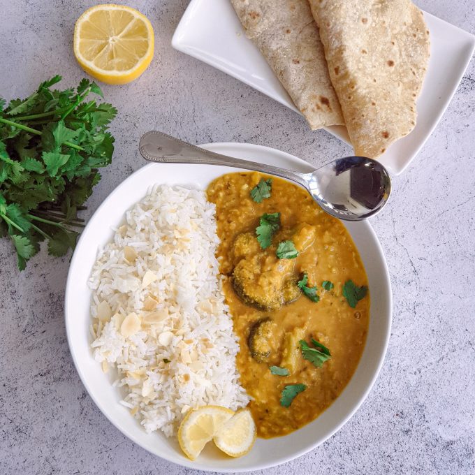 Red Lentil Dhal with Rice